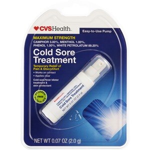 CVS Health Maximum Strength Cold Sore Treatment for Temporary Relief of Pain & Discomfort, 0.07 OZ
