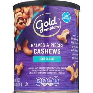 Gold Emblem Cashews Halves & Pieces, Light Sea Salt, 18 OZ