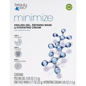 Beauty 360  Minimize Peeling Gel, Refining Mask & Hydrating Cream