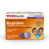 CVS Health Junior Strength Ibuprofen Chewable Tablets, Grape, thumbnail image 1 of 8