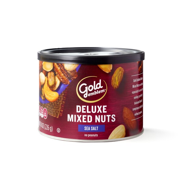 Gold Emblem Deluxe Mixed Nuts No Peanuts, 8 oz Pick Up In Store TODAY