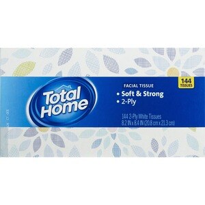 Total Home Facial Tissue Soft & Strong 2-Ply, Assorted Box Colors, 160 CT