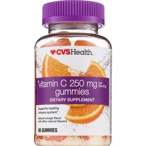 CVS Health - Vitamina C en gomitas, sabor Orange, 250 mg, 60 u.