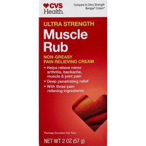 CVS Health Ultra Strength Muscle Rub Cream, 2 Oz