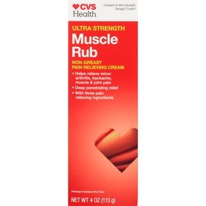 CVS Health Ultra Strength Muscle Rub Cream, 4 Oz
