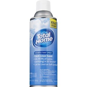 Total Home, Antibacterial Disinfectant Spray, Fresh Linen Scent