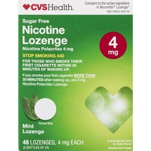 CVS Health Nicotine Polacrilex - Pastillas, 4 mg, sabor Mint
