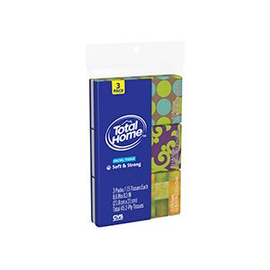 Total Home Facial Tissue Soft & Strong, Assorted Designs