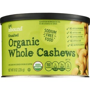 Gold Emblem Abound Unsalted Organic Whole Cashews, 8 Oz , CVS