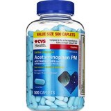CVS Health Extra Stength Acetaminophen PM Pain Reliever & Nighttime Sleep-Aid Caplets, thumbnail image 1 of 6