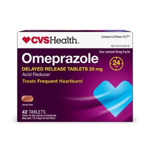 CVS Health - Omeprazol para reducir el ácido, tabletas de liberación lenta, 20 mg, 42 u.