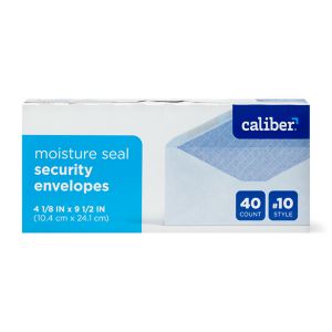 Caliber Security Envelopes, Moisture Seal, 40 Ct , CVS