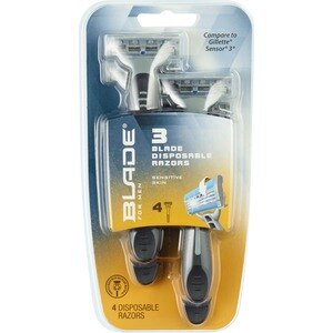 Blade Men's 3-Blade Sensitive Skin Disposable Razors