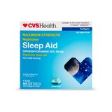 CVS Health Maximum Strength Nighttime Sleep Aid Softgels, thumbnail image 1 of 8