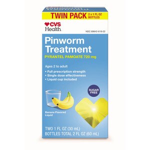 CVS Health, Pinworm Treatment Twin Pack, Banana, 2 Oz - 1 Oz