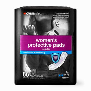 CVS Health Women's Protective Pads Moderate Absorbency, 66 Count - CVS  Pharmacy