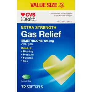 CVS Health Extra Strength Gas Relief Softgels, 72 Ct