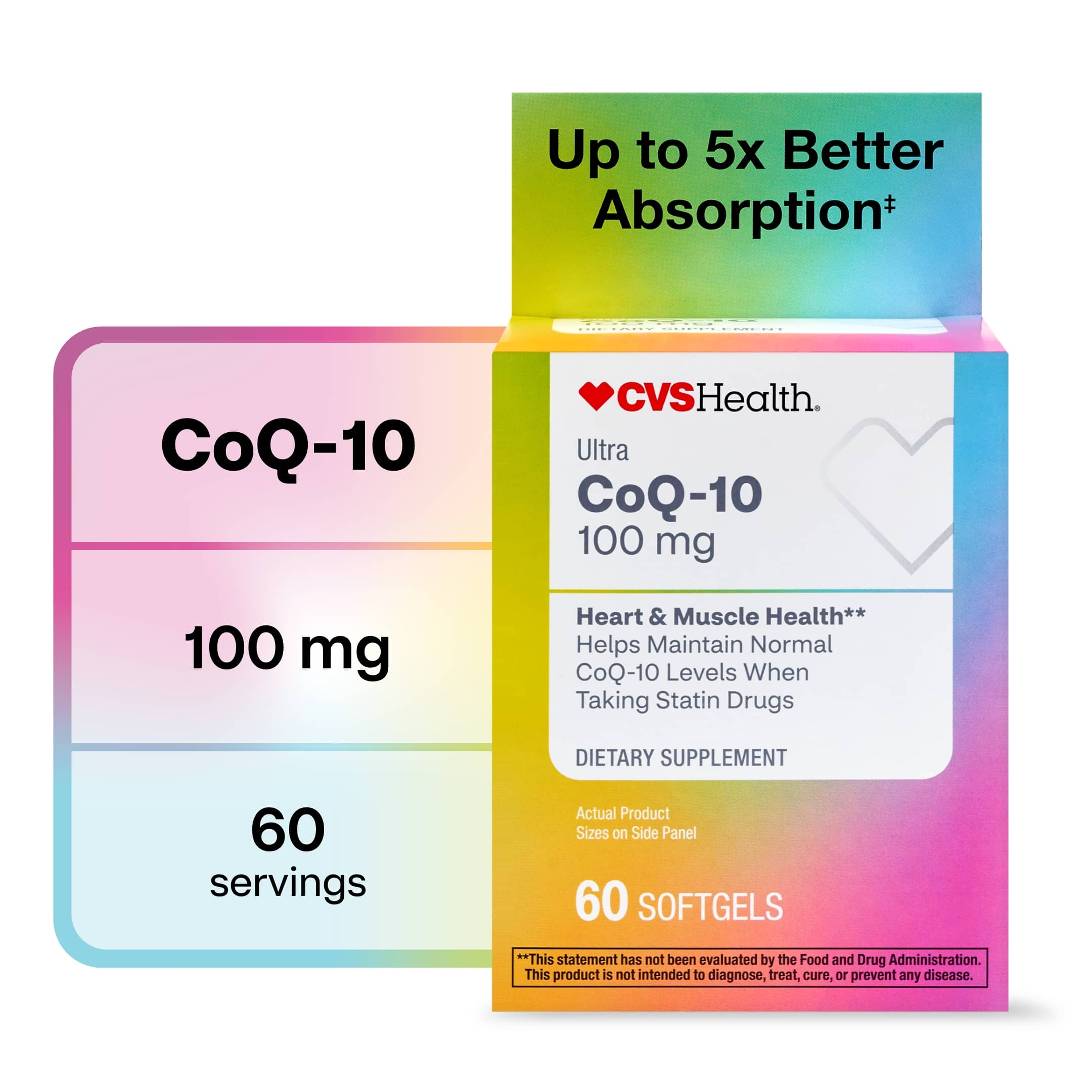CVS Health 5X Absorption Ultra CoQ10 100 mg, 60 CT