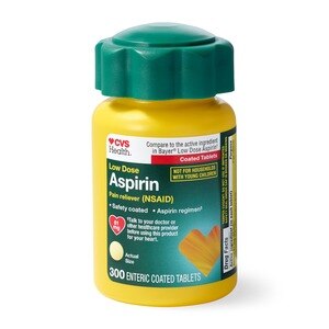 CVS Health Low Strength Aspirin 81 MG Enteric Coated Tablets, 300 Ct