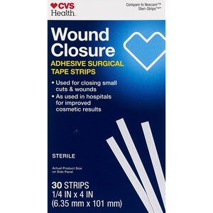 CVS Health Wound Closure Adhesive Surgical Tape Strips, All one Size