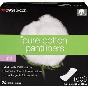  CVS Health Pure Cotton Light Flow Pantiliners, Light 