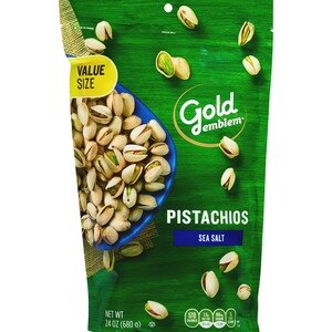 Gold Emblem Sea Salt Pistachios, Value Size Bag, 24 OZ