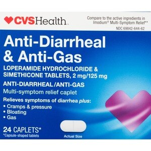 CVS Health Anti-Diarrheal & Anti-Gas Tablets, 24 Ct