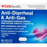 CVS Health Anti-Diarrheal & Anti-Gas Tablets, 24 CT, thumbnail image 1 of 7