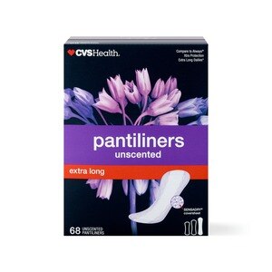 CVS Health Extra Long Pantiliners, Unscented, Super, 68 CT