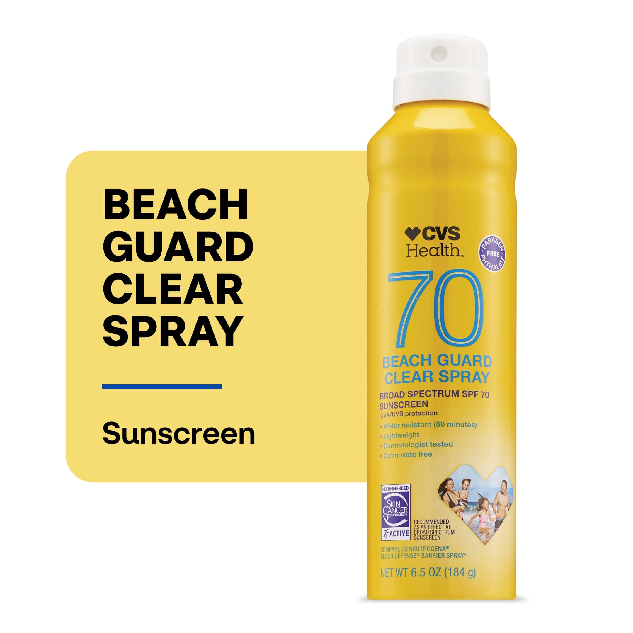 CVS Health Beach Guard Clear Sunscreen Spray 6.5 OZ
