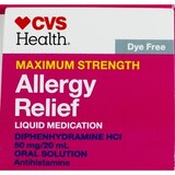 CVS Health Maximum Strength Allergy Relief Liquid Dye Free Diphenhydramine HCl Oral Antihistamine, thumbnail image 3 of 6