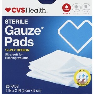 CVS Health Sterile Gauze Pads, 2 IN X 2 IN, 25 Ct