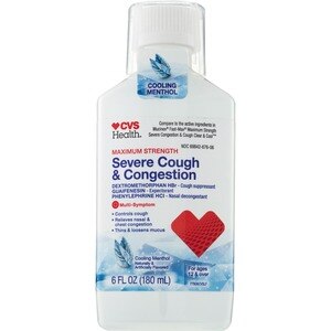 CVS Health Severe Cough & Congestion, Maximum Strength, Cooling Menthol, 6 fl oz