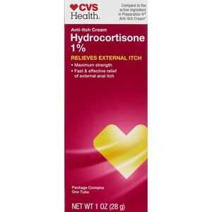 CVS Health Maximum Strength Hydrocortisone 1% Anit-Itch Cream, 1 Oz