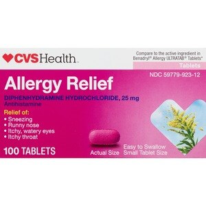 CVS Health - Tabletas para la alergia, con difenhidramina