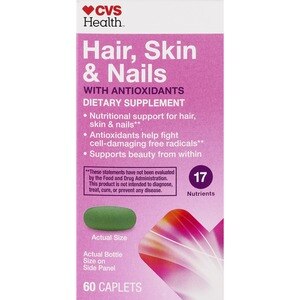 CVS Health Hair, Skin & Nails Caplets, 60 Ct