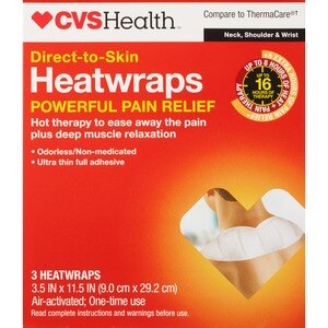 CVS Health - Compresas de calor para cuello, hombro y muñeca, 3 u.