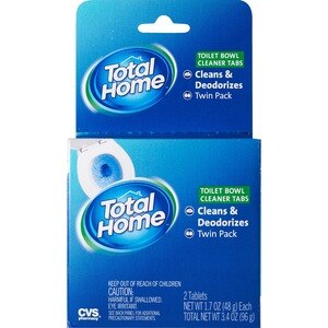 Total Home By CVS Toilet Bowl Cleaner Tabs, 2 Ct - 1.7 Oz