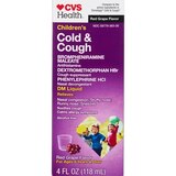 CVS Health Children's Cold & Cough DM Liquid, Red Grape, 4 FL OZ, thumbnail image 1 of 9