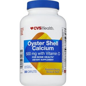  CVS Health Natural Oyster Shell Calcium + D 500 Mg Caplets 