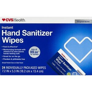 CVS Health - Toallitas para desinfección instantánea de manos