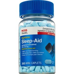 CVS Health Nighttime Sleep Aid - Minicápsulas para dormir, 25 mg