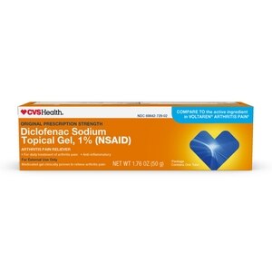 CVS Health Arthritis Pain Relief Diclofenac Sodium Topical Gel 1%, 1.76 Oz - 1.7 Oz