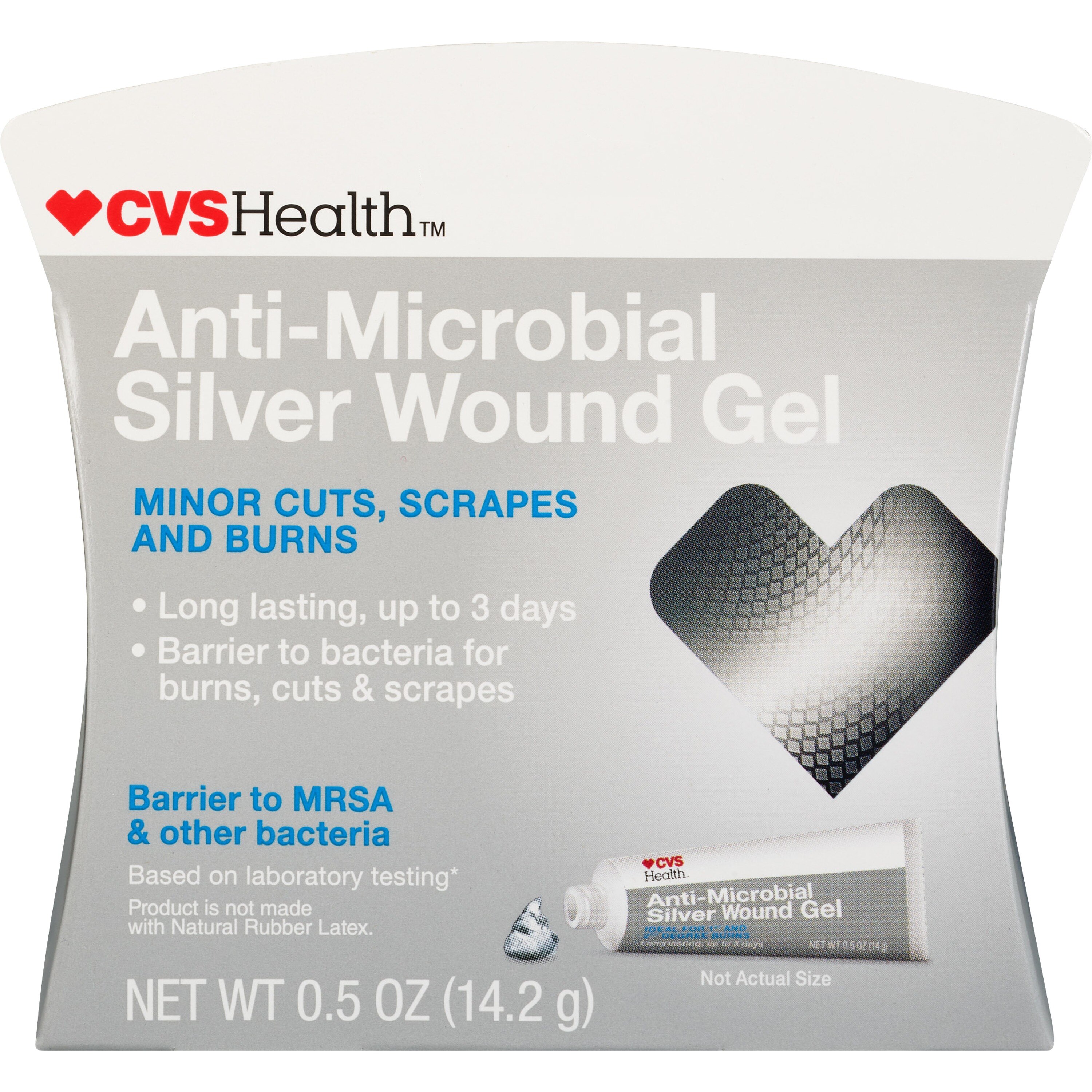 CVS Health Anti-Microbial Silver Wound Gel, Non-Staining, 0.5 Oz