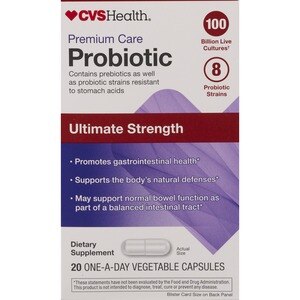 CVS Health - Cápsulas vegetales probióticas, máxima potencia, 20 u.