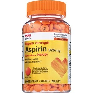 CVS Health Regular Strength Aspirin 325 MG Enteric Coated Tablets, 500 Ct
