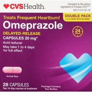 CVS Health Omeprazole Acid Reducer Delayed-Release Capsules, 28 Ct