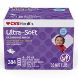 CVS Health Ultra-Soft Cleansing Wipes, 96 CT, 4 PK, thumbnail image 1 of 2