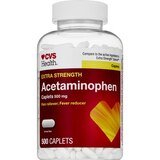 CVS Health Extra Strength Acetaminophen Pain Reliever & Fever Reducer 500 MG Caplets, thumbnail image 1 of 9
