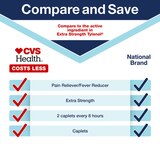 CVS Health Extra Strength Acetaminophen Pain Reliever & Fever Reducer 500 MG Caplets, thumbnail image 3 of 9